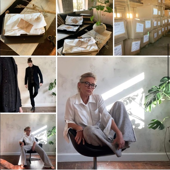 Anthro Gro Abrahamsson Wool Blend Colorblock Wrap Drape Cowl Cardigan Sweater - Picture 8 of 10